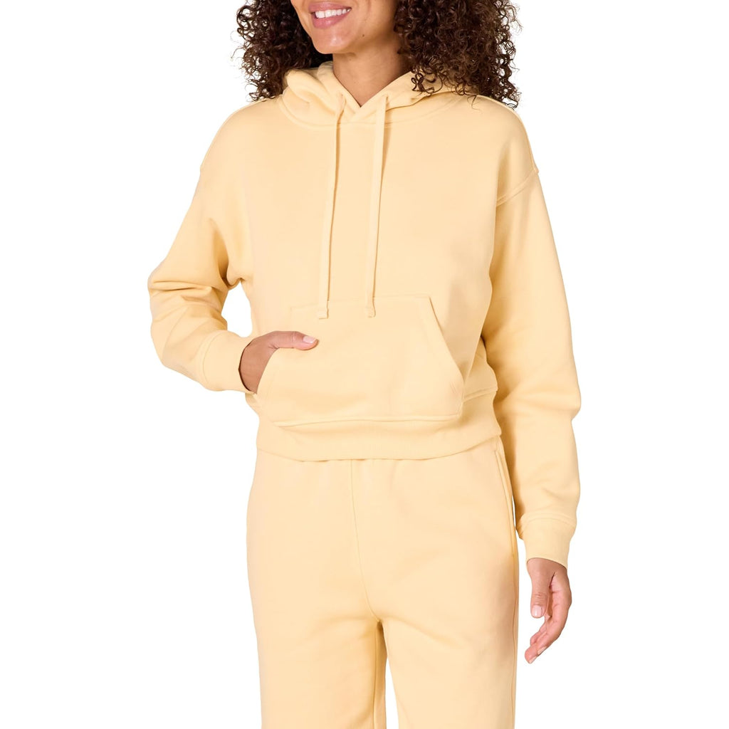 Women’s Crop Pullover Hoodie – Soft Fleece Sweatshirt (Plus Size)