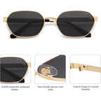 Sojos Trendy Polarized Hexagon Sunglasses For Women Men, Retro Rectangle Shades