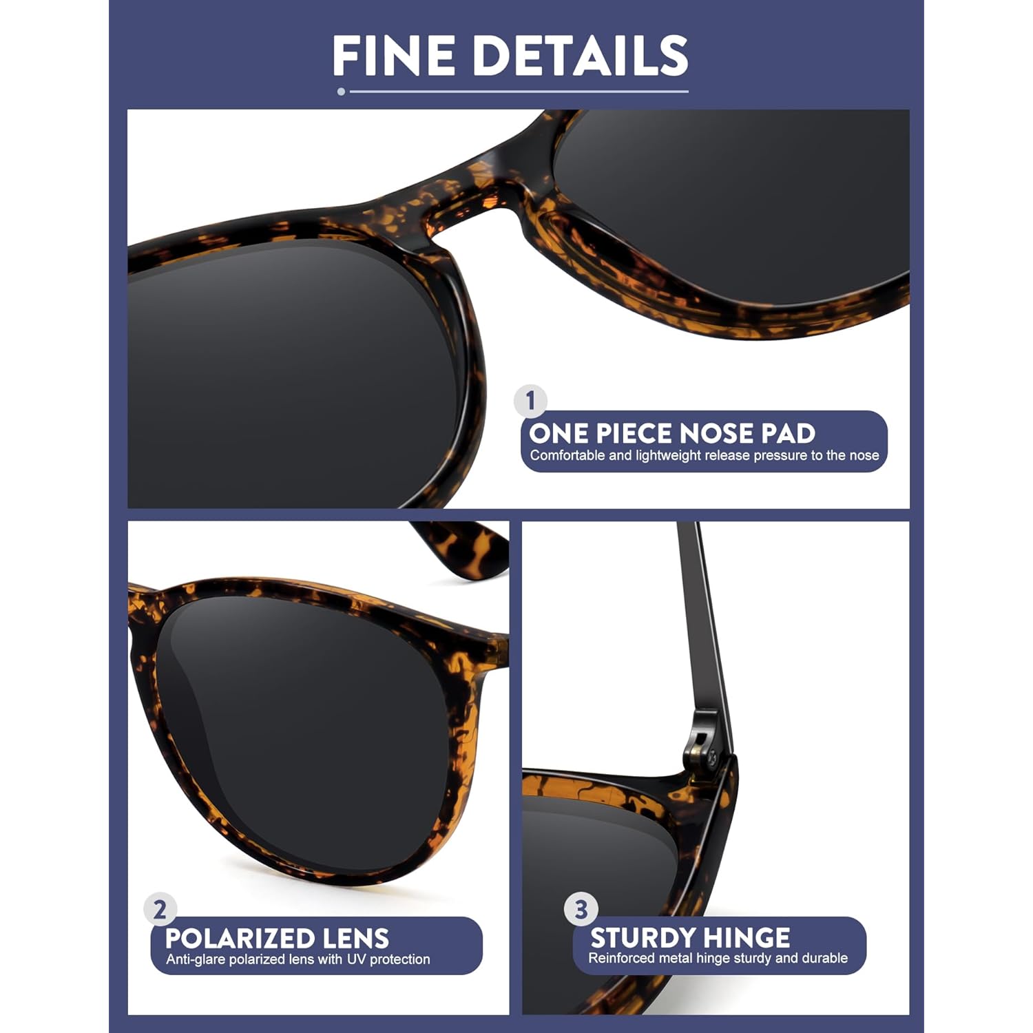 Retro Sunglasses Womens Trendy Round Classic Glasses