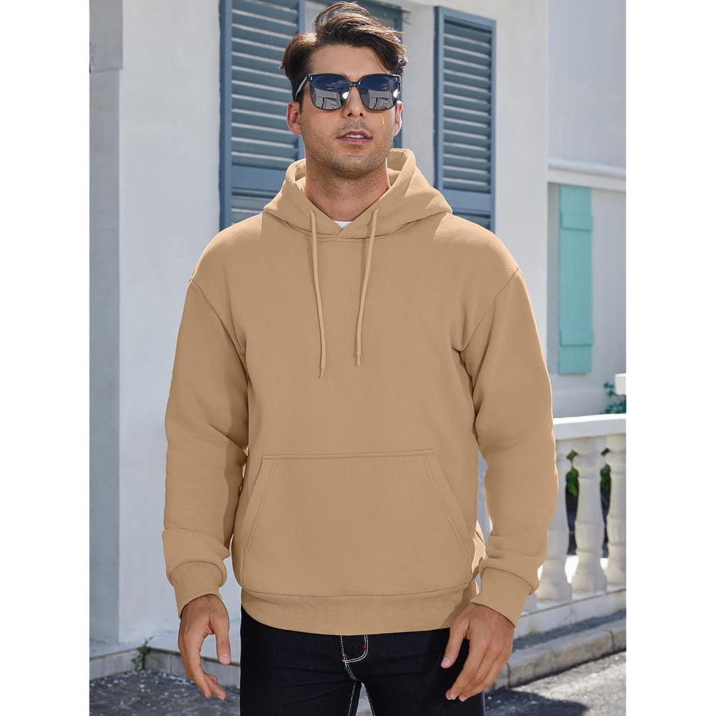 PLEPAN Hoodies for Men Casual Cotton Essentials Hoodie Pullover Long Sleeve Fleece Hooded Sweatshirts with Pockets