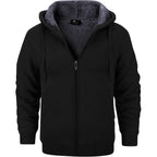 GEEK LIGHTING Men’s Fleece-Lined Zip Up Hoodie, Thick Hooded Jacket Winter Warm Athletic Sweatshirt
