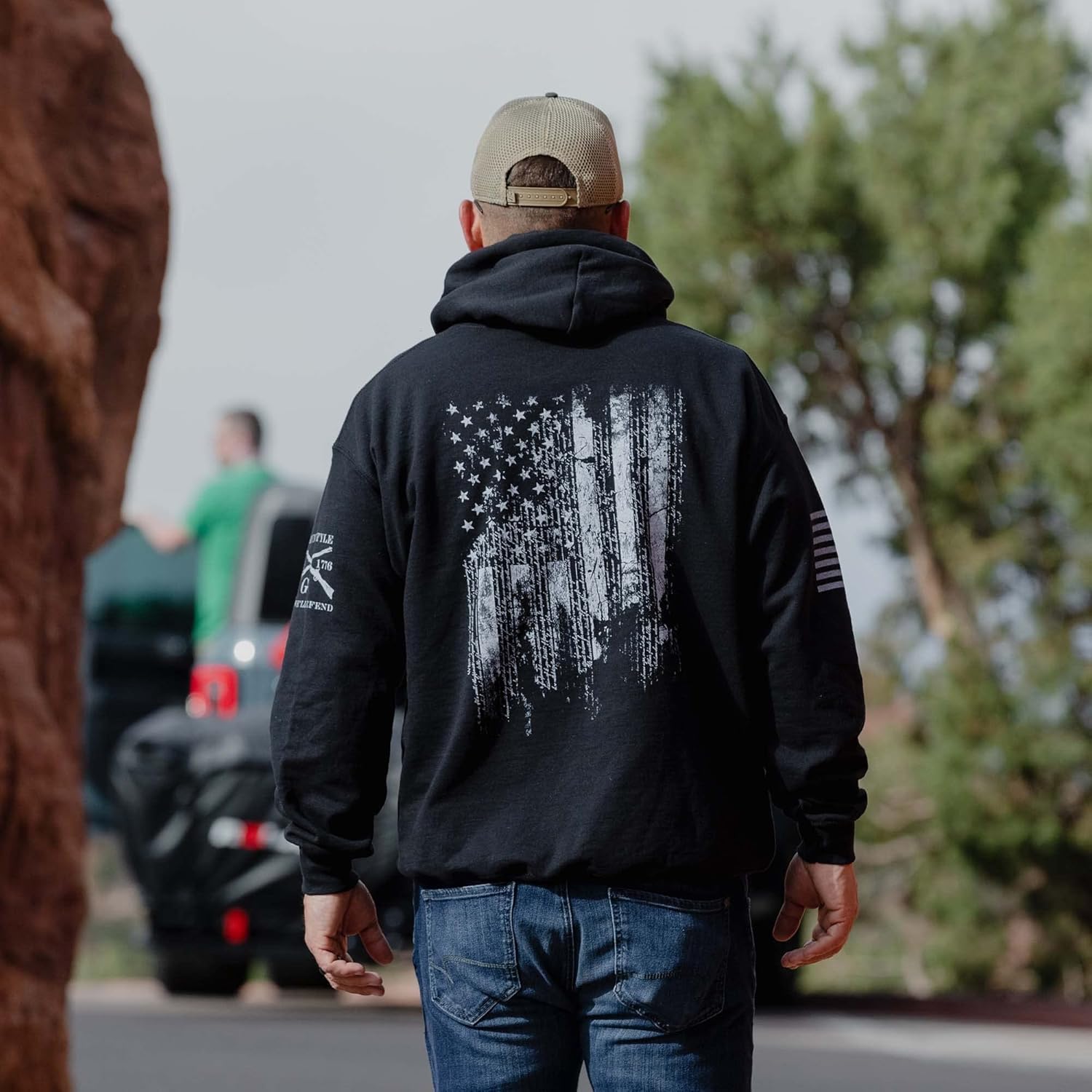 Grunt Style 1776 Flag Hoodie