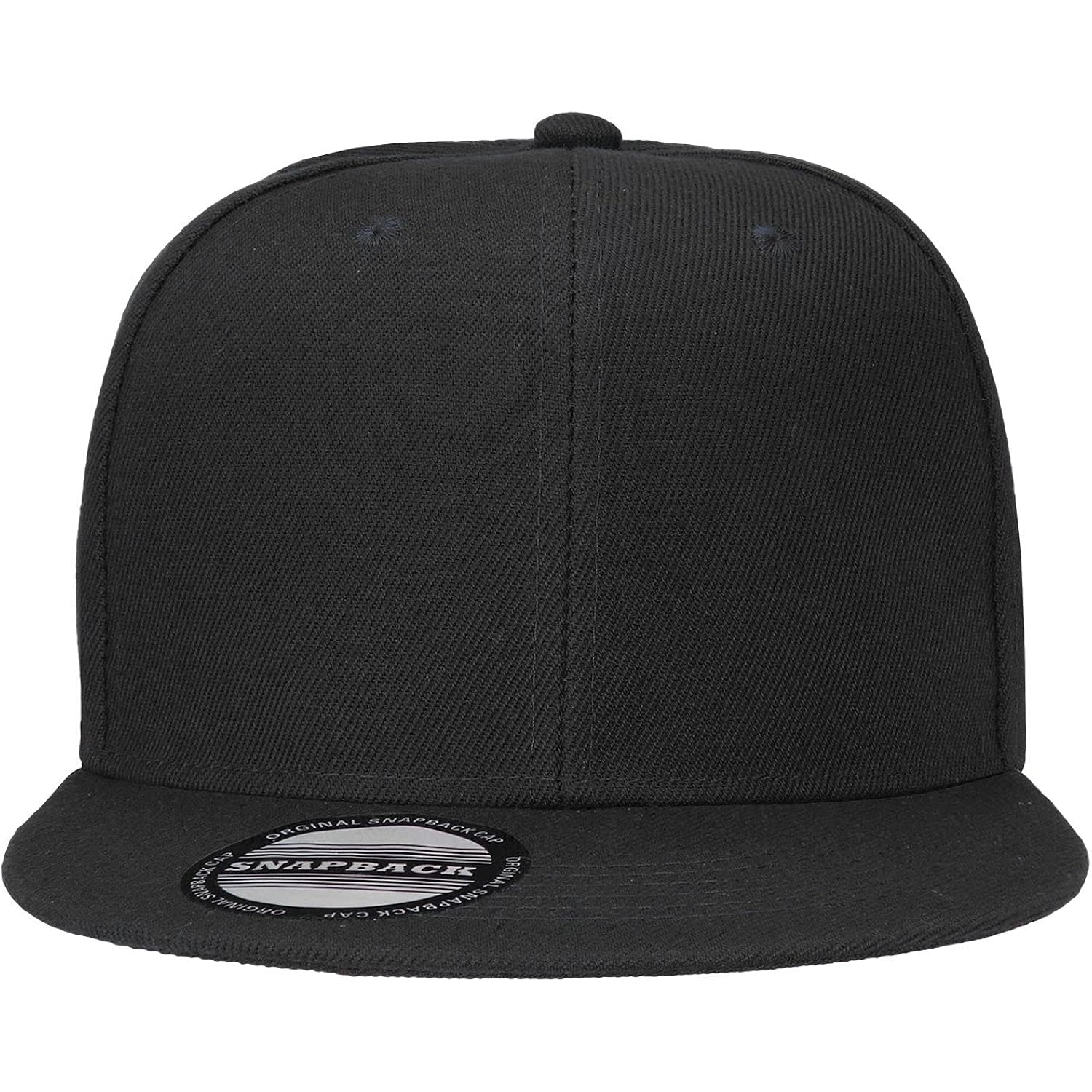 Classic Snapback Hat Cap Hip Hop Style Flat Bill Blank Solid Color Adjustable Size