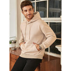 JMIERR Mens Casual Cotton Hooded Collar Drawstring Hoodies Pullover Sweatshirts Casual Long Sleeve Shirts