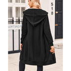 Women’s Long Fleece Zip-Up Hoodie – Oversized Tunic Sweatshirt Jacket
