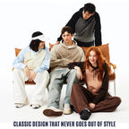 Men’s Sweatshirts Long Sleeve Pullover Patchwork Plaid Jacquard Hoodie Casual Drawstring Hoody Top