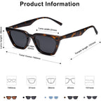 Sojos Polarized Narrow Square Cateye Sunglasses For Women Retro Trendy Driving Glasses