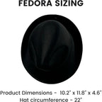 Kangaroo Fedora Brim Felt Church Hat Men Women I Summer Beach Sun Hat with Band I Men's 1920s Gatsby Gangster Costume