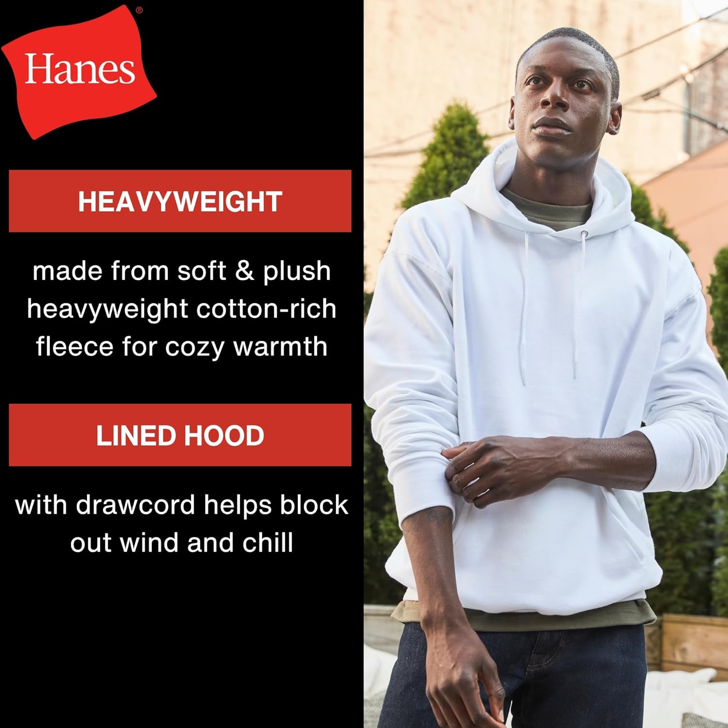 Hanes Men's Ultimate Sweatshirt, Heavyweight Fleece Hoodie, Cotton Sweatshirt for Men