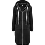 Women’s Zip-Up Fleece Hoodie – Oversized Long Sleeve Jacket