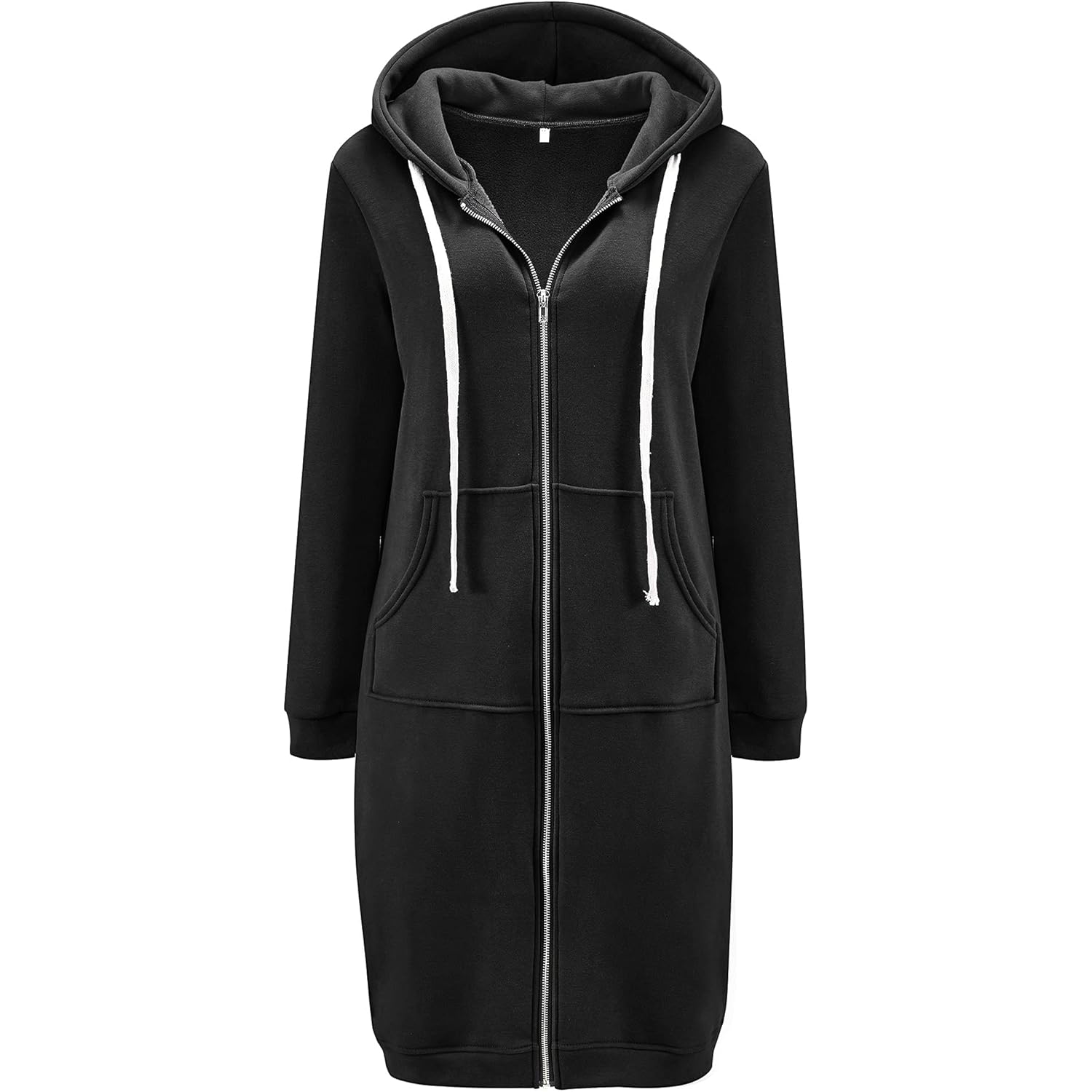 Women’s Zip-Up Fleece Hoodie – Oversized Long Sleeve Jacket