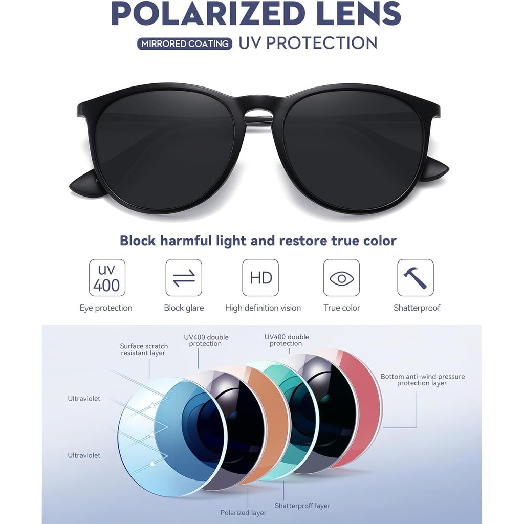 Retro Sunglasses Womens Trendy Round Classic Glasses