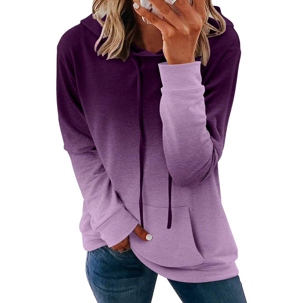 Women’s Tie-Dye Pullover Hoodie – Casual Long Sleeve Sweatshirt