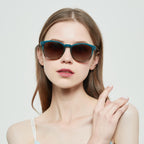 Polarized Sunglasses For Women Uv - Protection Womens Trendy Fashion Large Shades With Acetate Frame