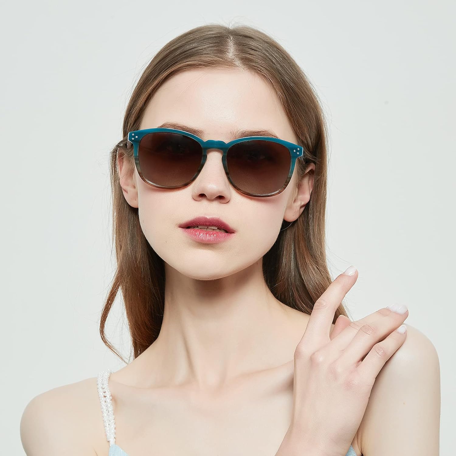 Polarized Sunglasses For Women Uv - Protection Womens Trendy Fashion Large Shades With Acetate Frame