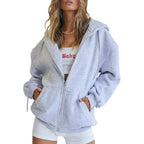 Women’s Oversized Zip-Up Hoodie – Casual Fall & Winter Fashion