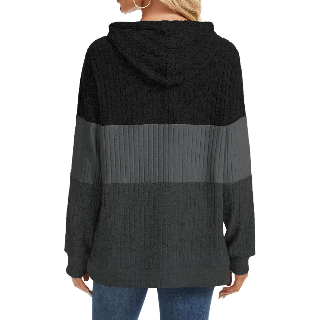 Women’s Casual Drawstring Hoodie – Loose Fit Pullover Sweatshirt