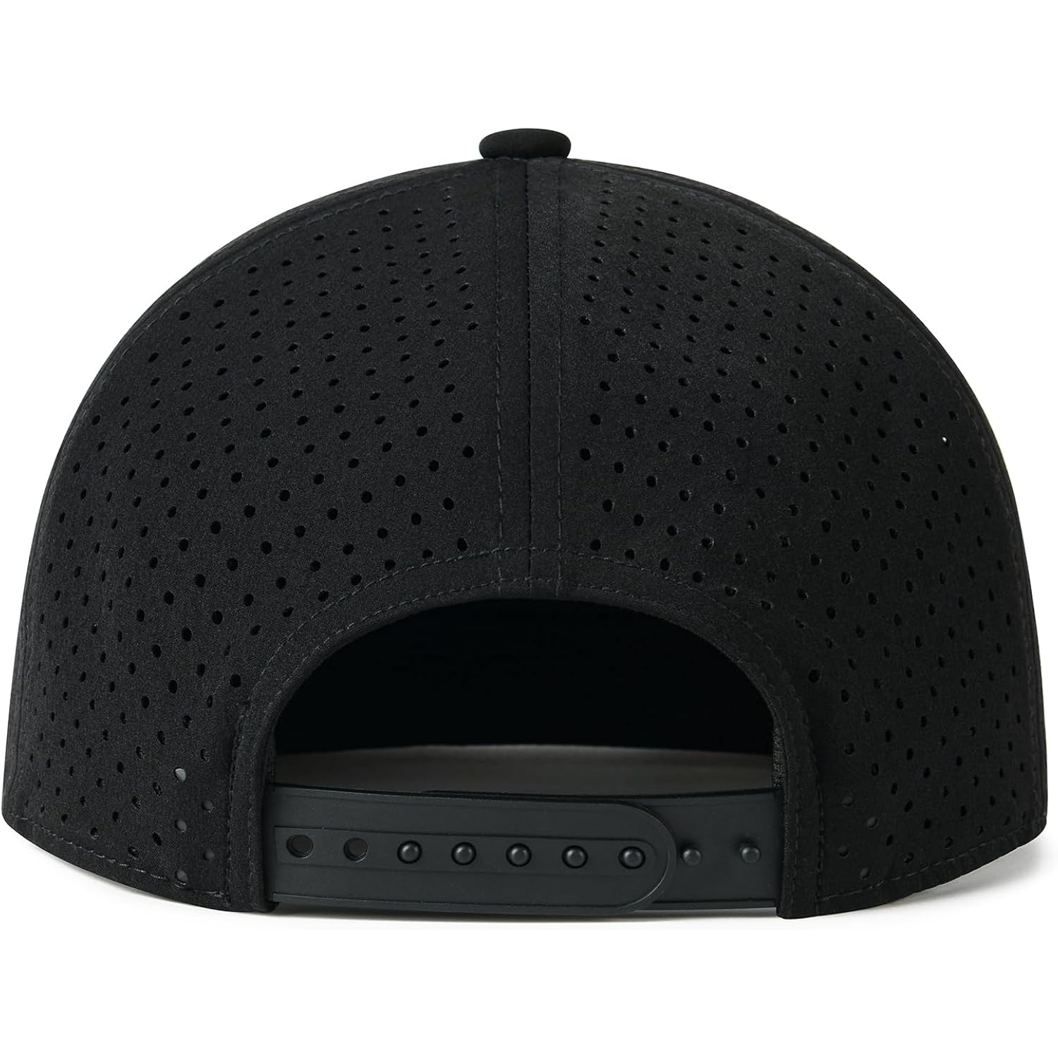Men Flat Brim Adjustable Performance Hat Snapback Laser Perforated Baseball Cap