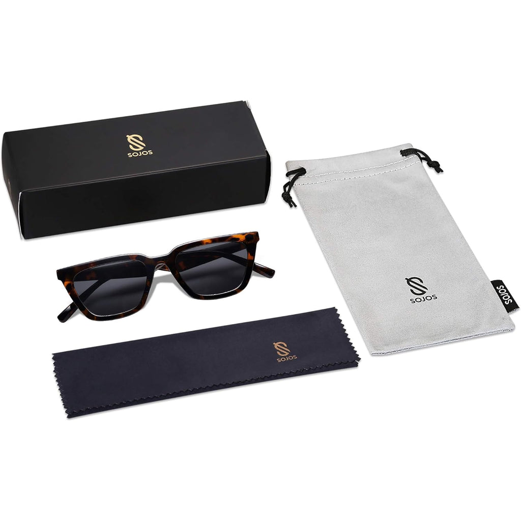 Sojos Polarized Narrow Square Cateye Sunglasses For Women Retro Trendy Driving Glasses