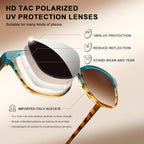 Carfia Designer Acetate Womens Polarized Sunglasses Fit Most Face Shapes Trendy Shades Uv Protection Hypoallergenic Handmade