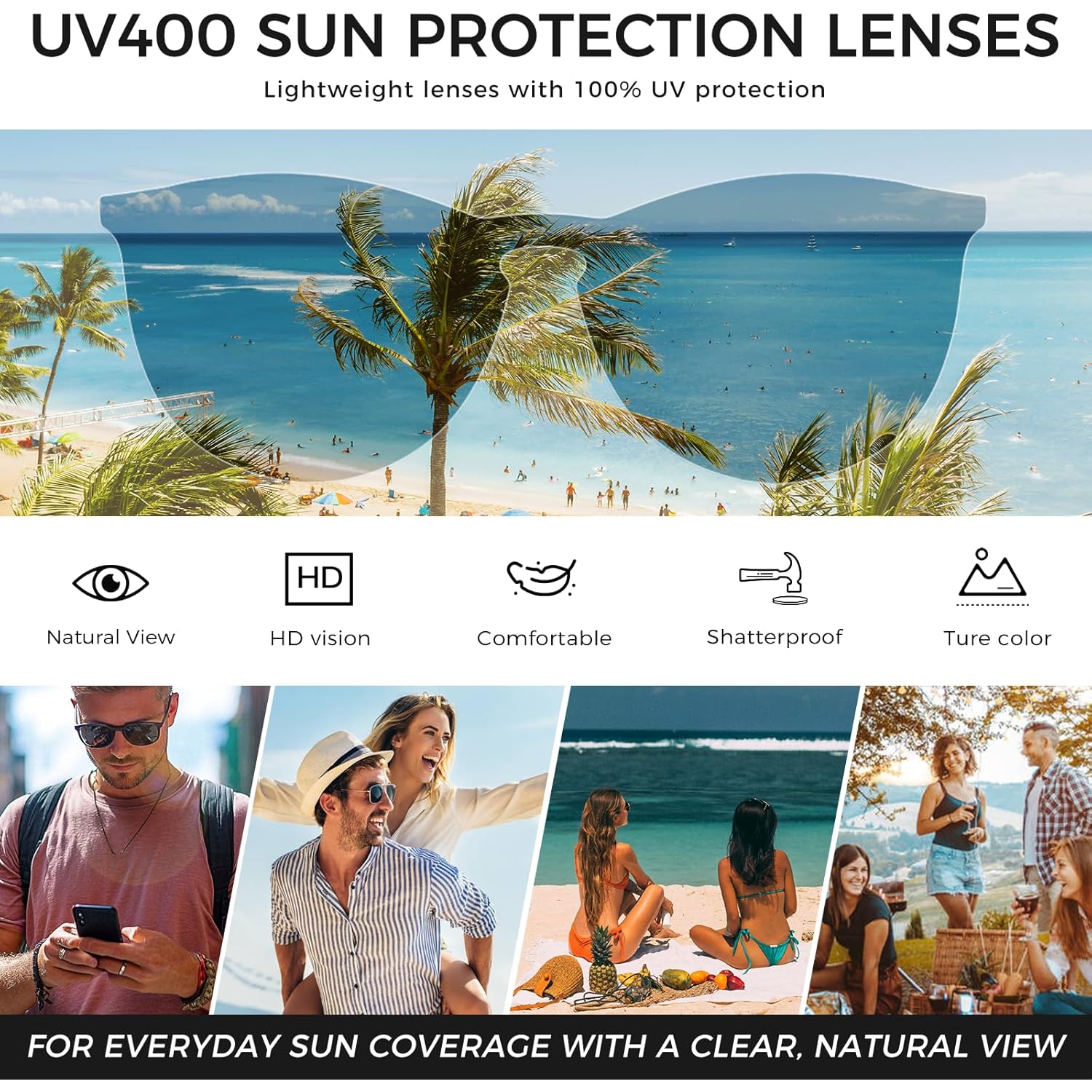 Sungait Premium Vintage Round Sunglasses For Women Men Classic Retro Trendy Style