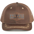 ARIAT Men's Structured Vintage Shield Logo Cap with Mesh Back and Snap Back Closure