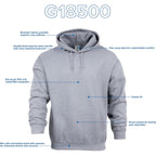 Gildan Adult Fleece Hoodie Sweatshirt, Style G18500, Multipack