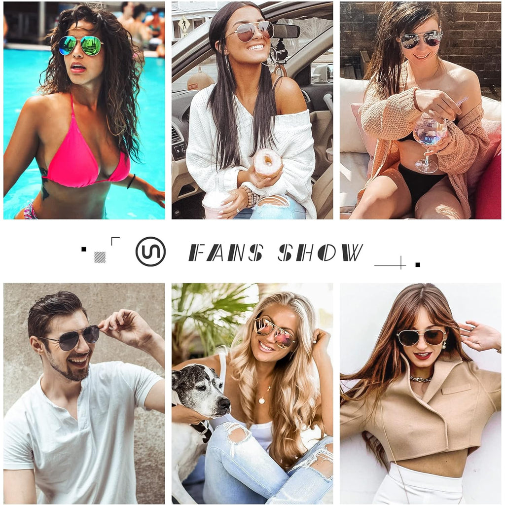 Sungait Women'S Lightweight Oversized Aviator Sunglasses - Classic Style Polarized Lens