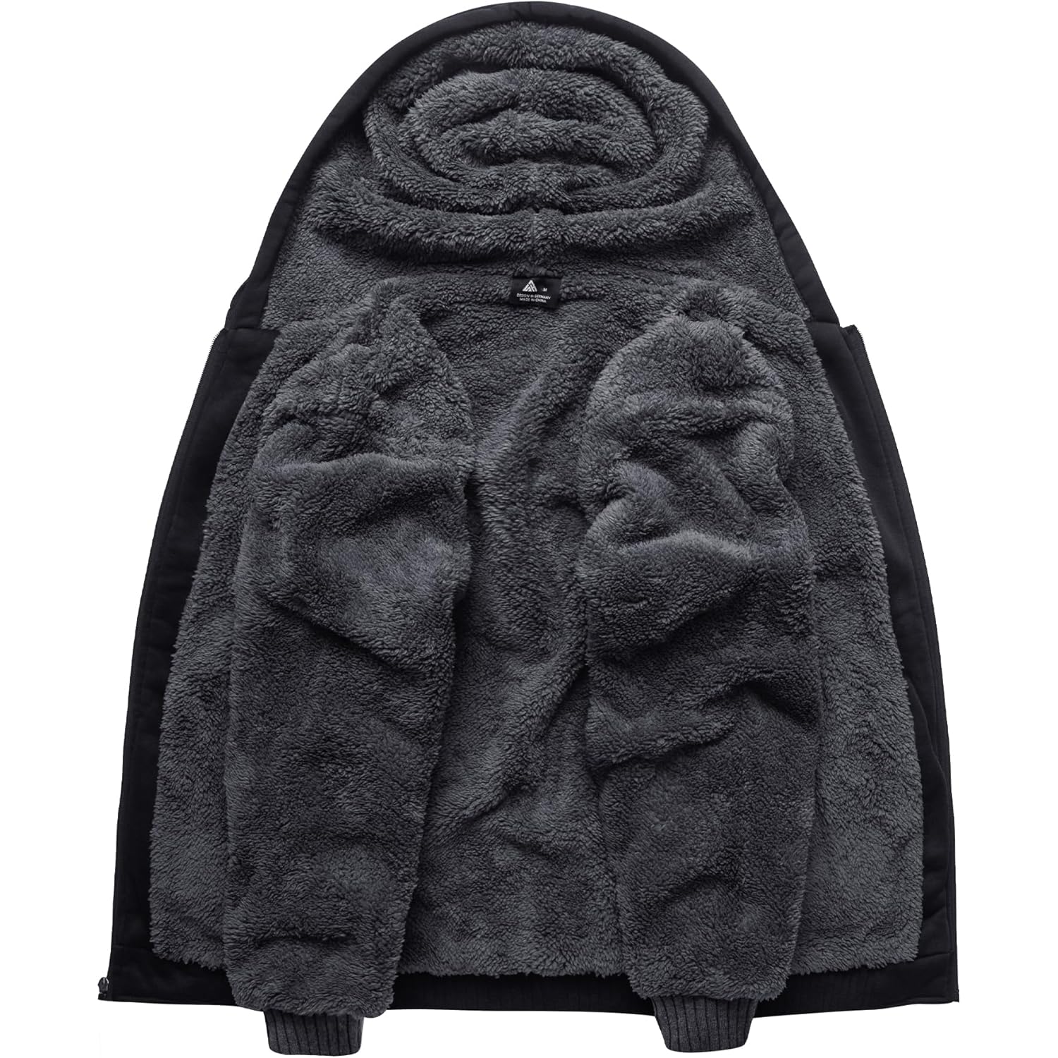 SCODI Hoodies for Men Heavyweight Fleece Sweatshirt - Full Zip Up Thick Sherpa Lined Hooded Jacket