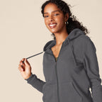 Women’s Fleece Full-Zip Hoodie – Soft Cotton Blend Sweatshirt