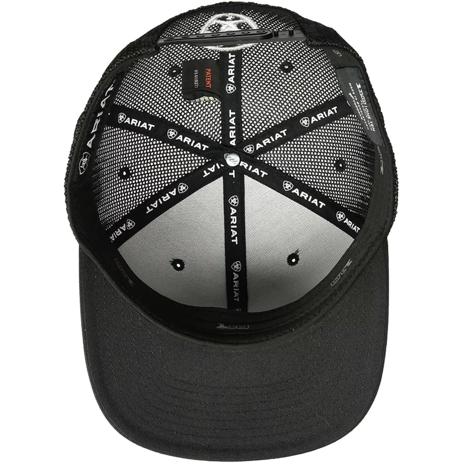 ARIAT Men's Aztec Black Flat Bill Cap