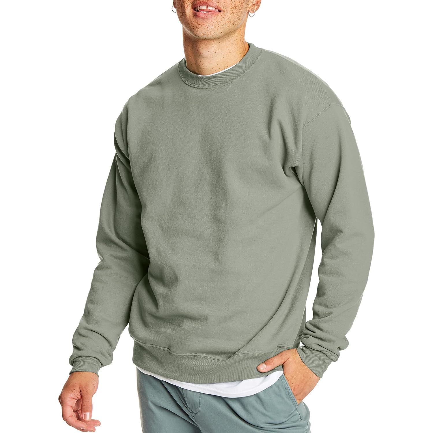 Hanes Men's EcoSmart Fleece, Pullover Crewneck Sweatshirt, 1 or 2 Pack