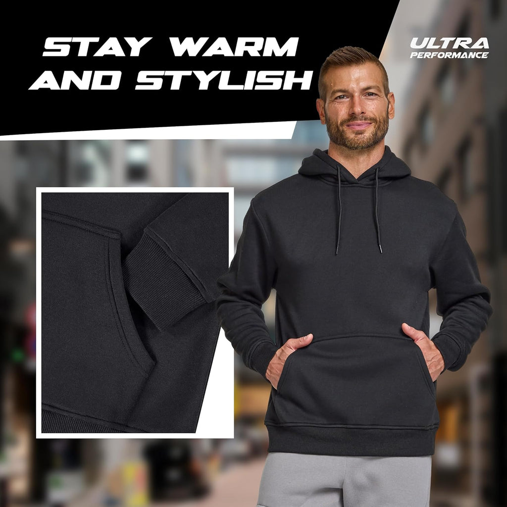 Ultra Performance Mens Pullover Sweatshirt Hoodies Men’s Fleece Hoodie Sweatshirts Casual Lightweight Active Hoodie’s for Men