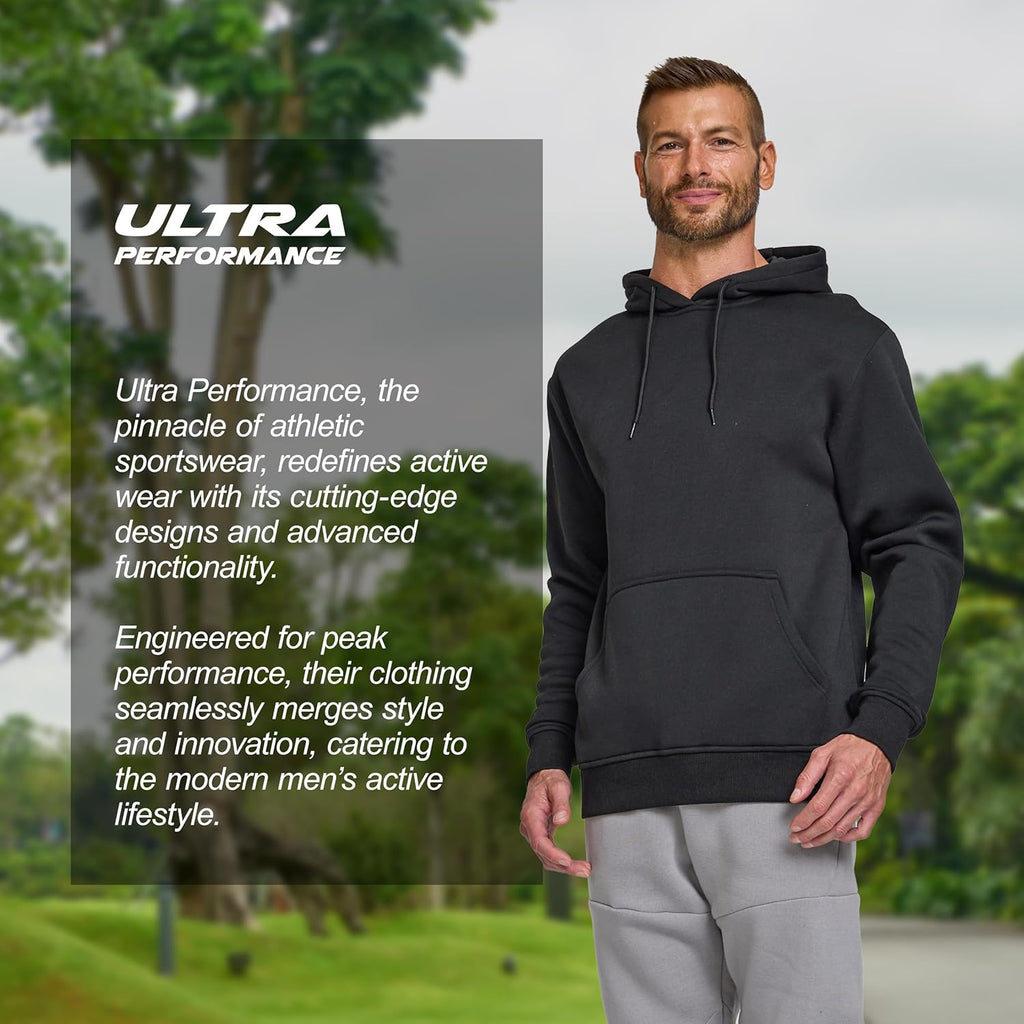 Ultra Performance Mens Pullover Sweatshirt Hoodies Men’s Fleece Hoodie Sweatshirts Casual Lightweight Active Hoodie’s for Men
