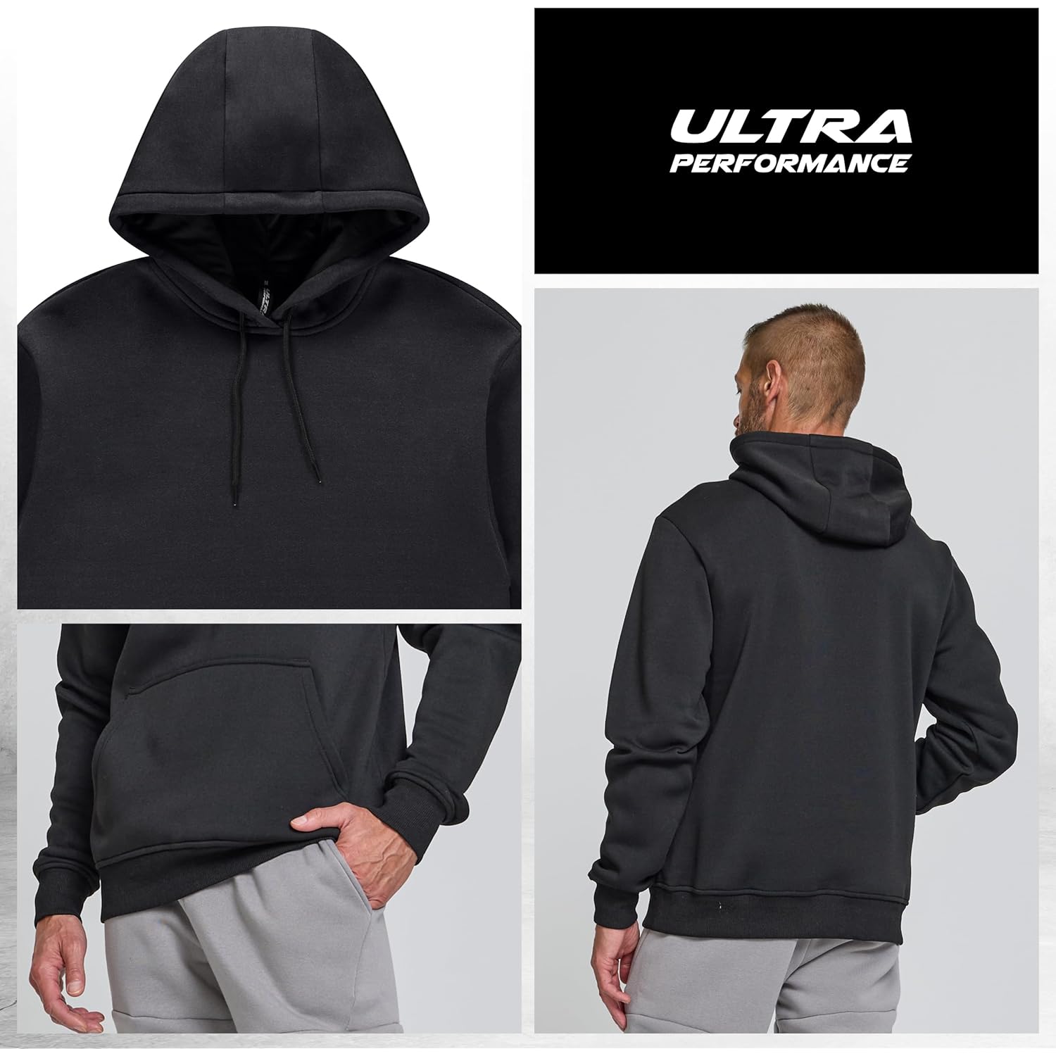 Ultra Performance Mens Pullover Sweatshirt Hoodies Men’s Fleece Hoodie Sweatshirts Casual Lightweight Active Hoodie’s for Men