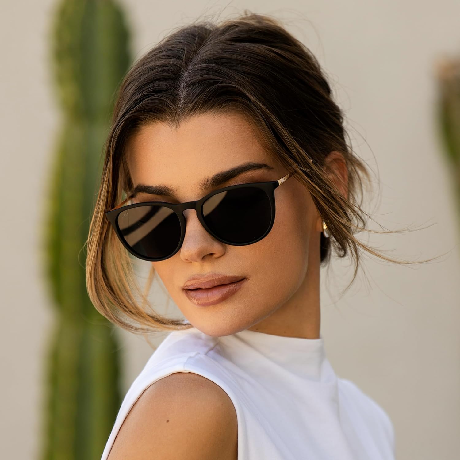 Wearme Pro Round Polarized Sunglasses For Women - Protection, Lightweight Frame, Vintage Retro Style