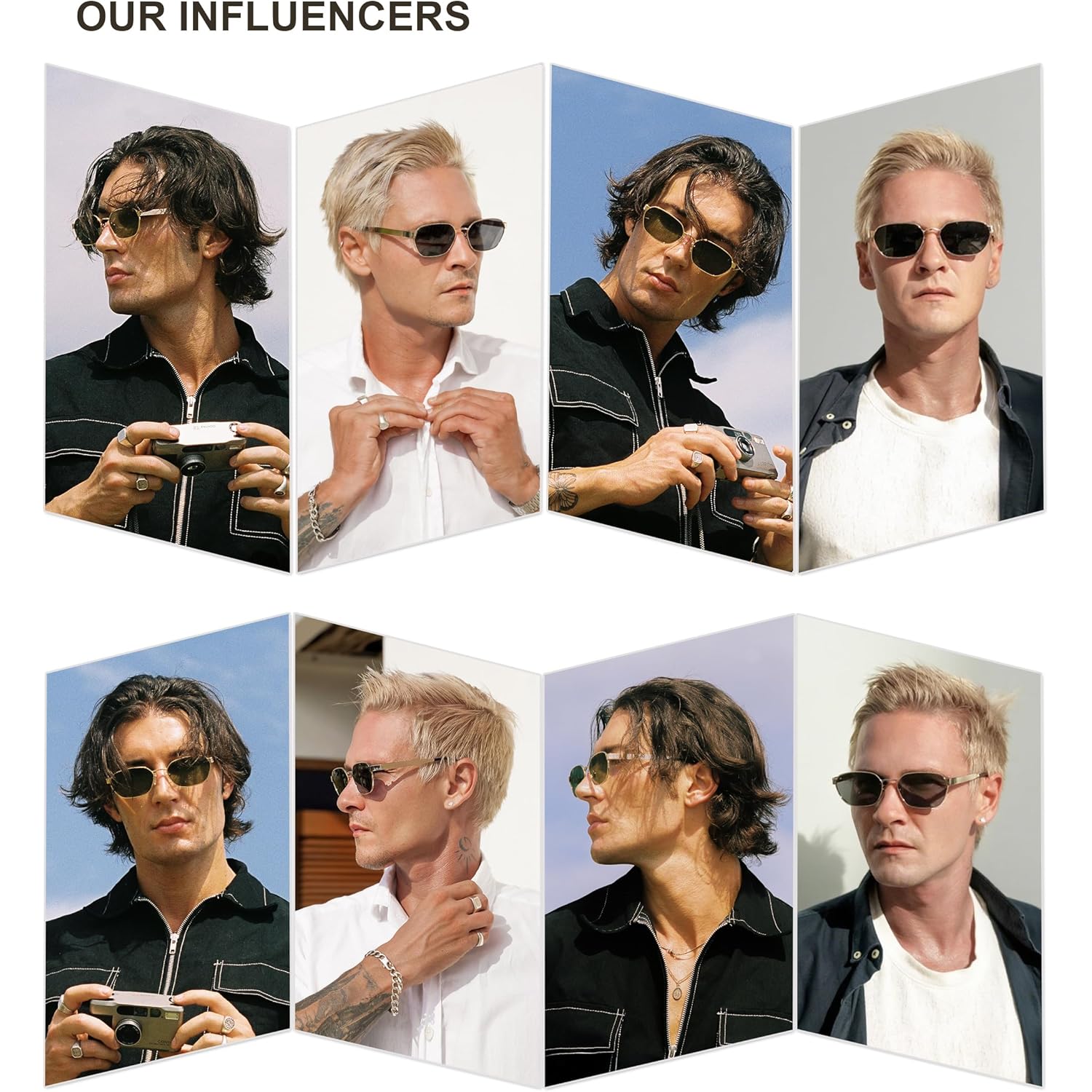 Sojos Trendy Polarized Hexagon Sunglasses For Women Men, Retro Rectangle Shades