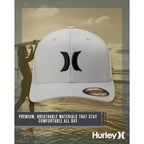 Hurley Mens Baseball Cap - Flexfit Fitted Baseball Caps for Men (Sizes: S-XL)