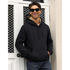 MAGCOMSEN Men's Heavy Hoodie Sherpa Fleece Lined Pullover Thick Winter Hooded Sweatshirt