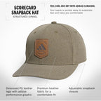 adidas Men's Scorecard High Crown Low Curve Brim Snapback Adjustable Fit Course Style Hat
