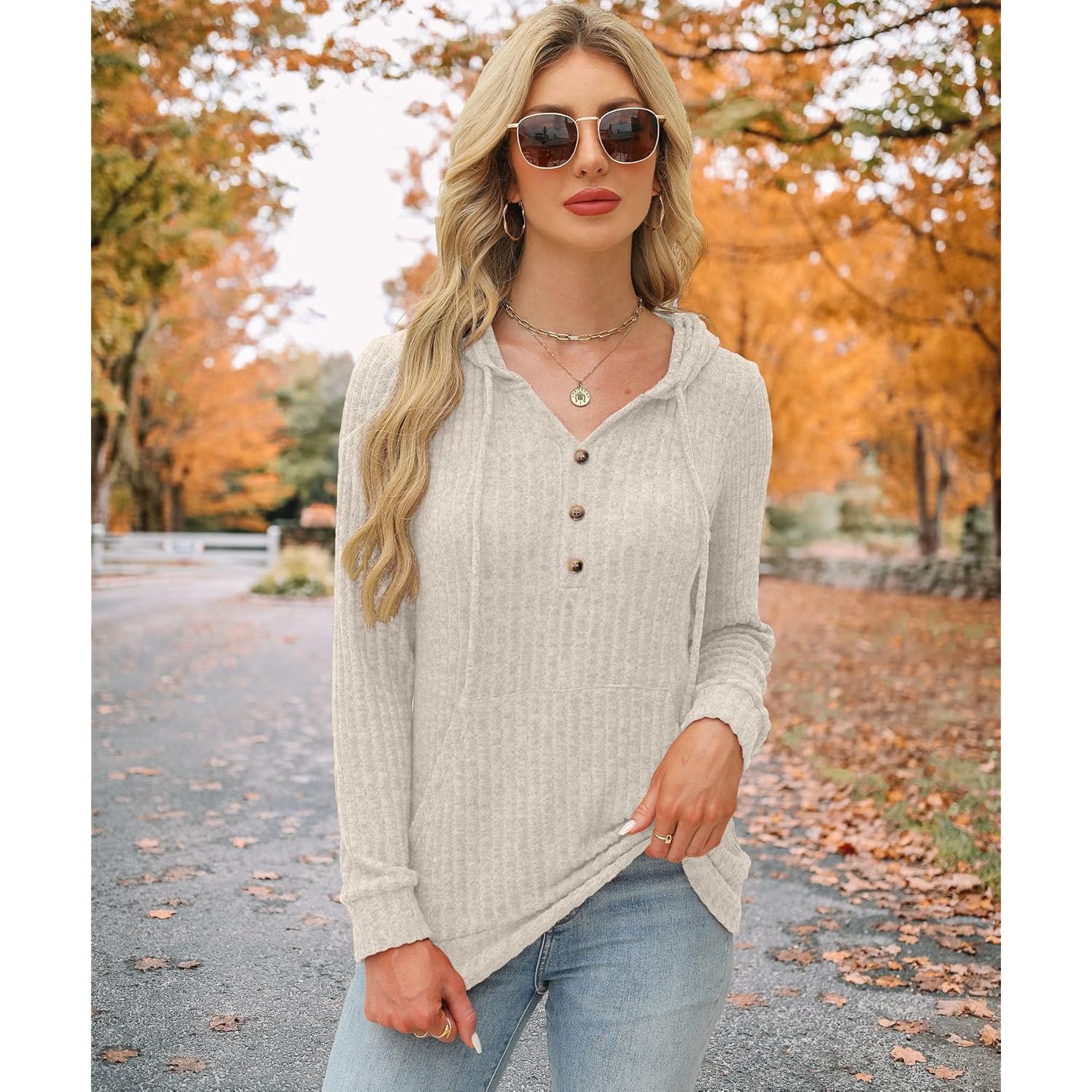 Women’s Fashion Hoodie – Cozy Long Sleeve Fall Sweatshirt