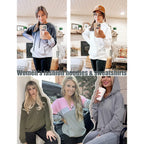 Women’s Tie-Dye Button Hoodie – Oversized Casual Long Sleeve Pullover