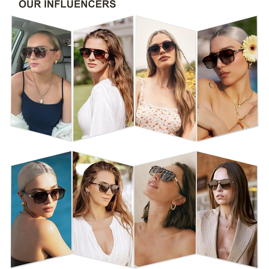 Sojos Retro Aviator Sunglasses For Women Men,Trendy Rectangle Womens Mens Shades Sun Glasses