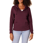 Women’s Classic V-Neck Hoodie – Soft Fleece Long Sleeve Sweatshirt