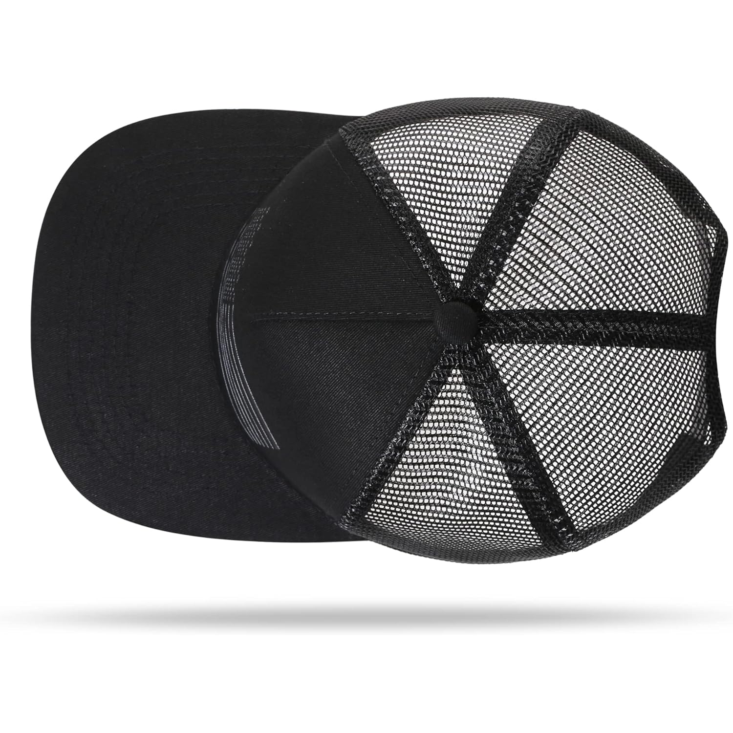 Baseball Cap, Snapback Trucker Hat for Men & Women with American Flag and Adjustable, Breathable Mesh, Flat Bill Hats