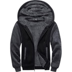 SCODI Hoodies for Men Heavyweight Fleece Sweatshirt - Full Zip Up Thick Sherpa Lined Hooded Jacket