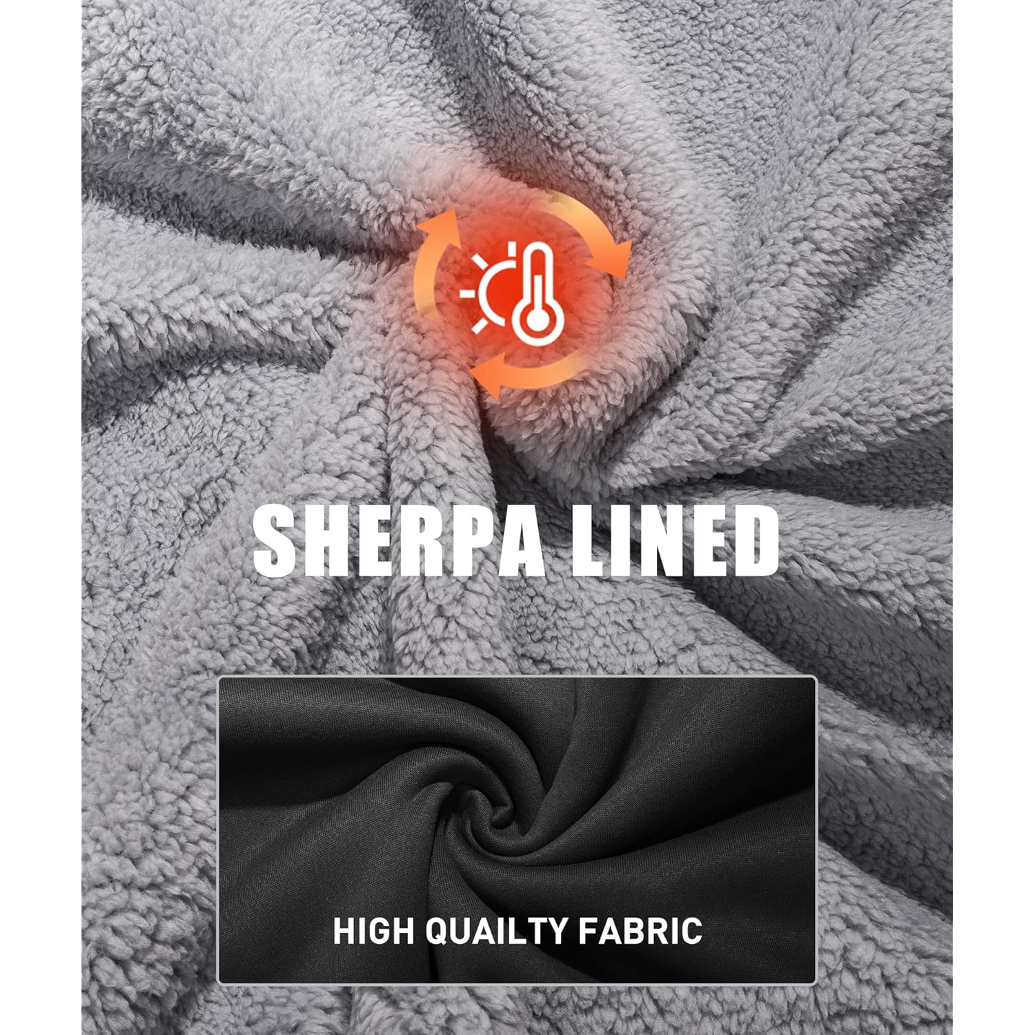 SCODI Hoodies for Men Heavyweight Fleece Sweatshirt - Full Zip Up Thick Sherpa Lined Hooded Jacket