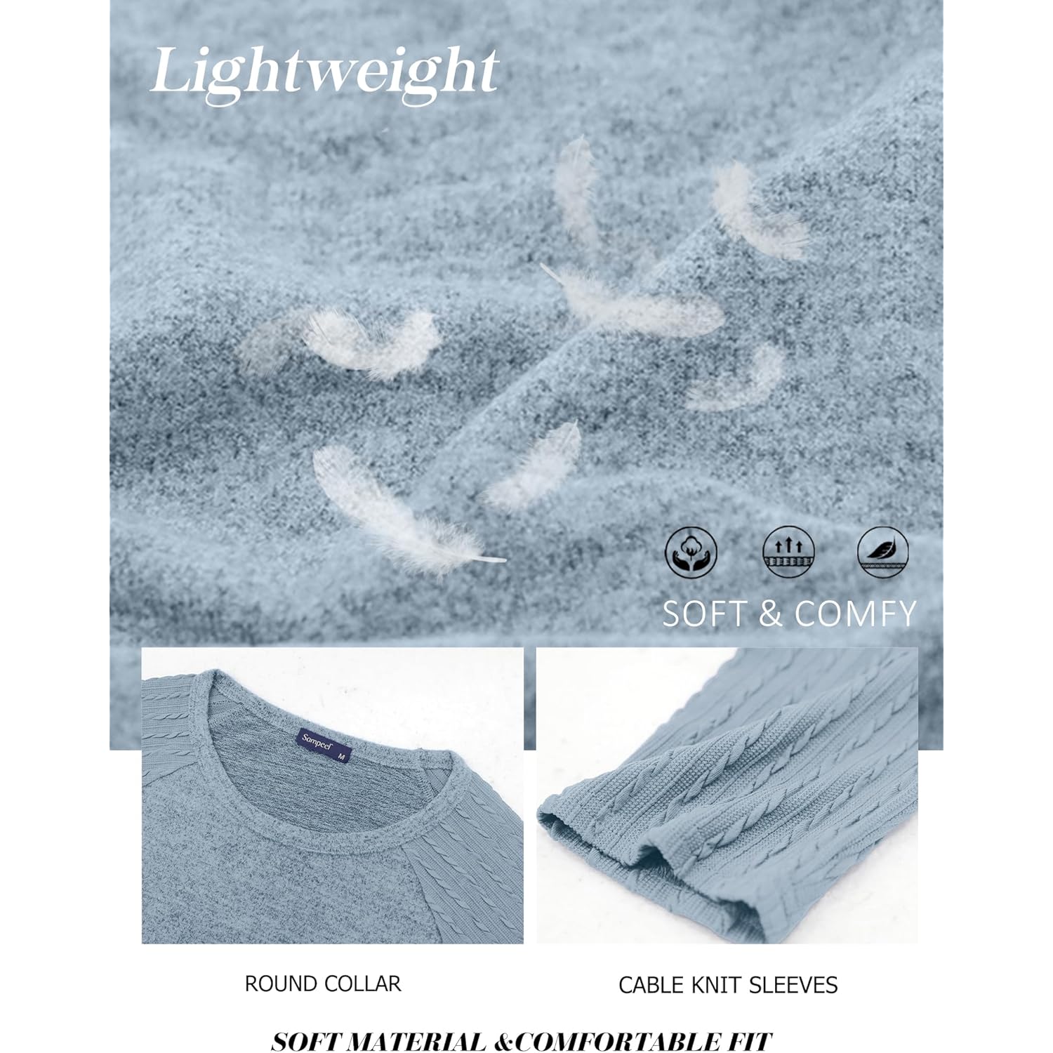 Women’s Long Sleeve Crewneck Sweatshirt – Casual Tunic Top