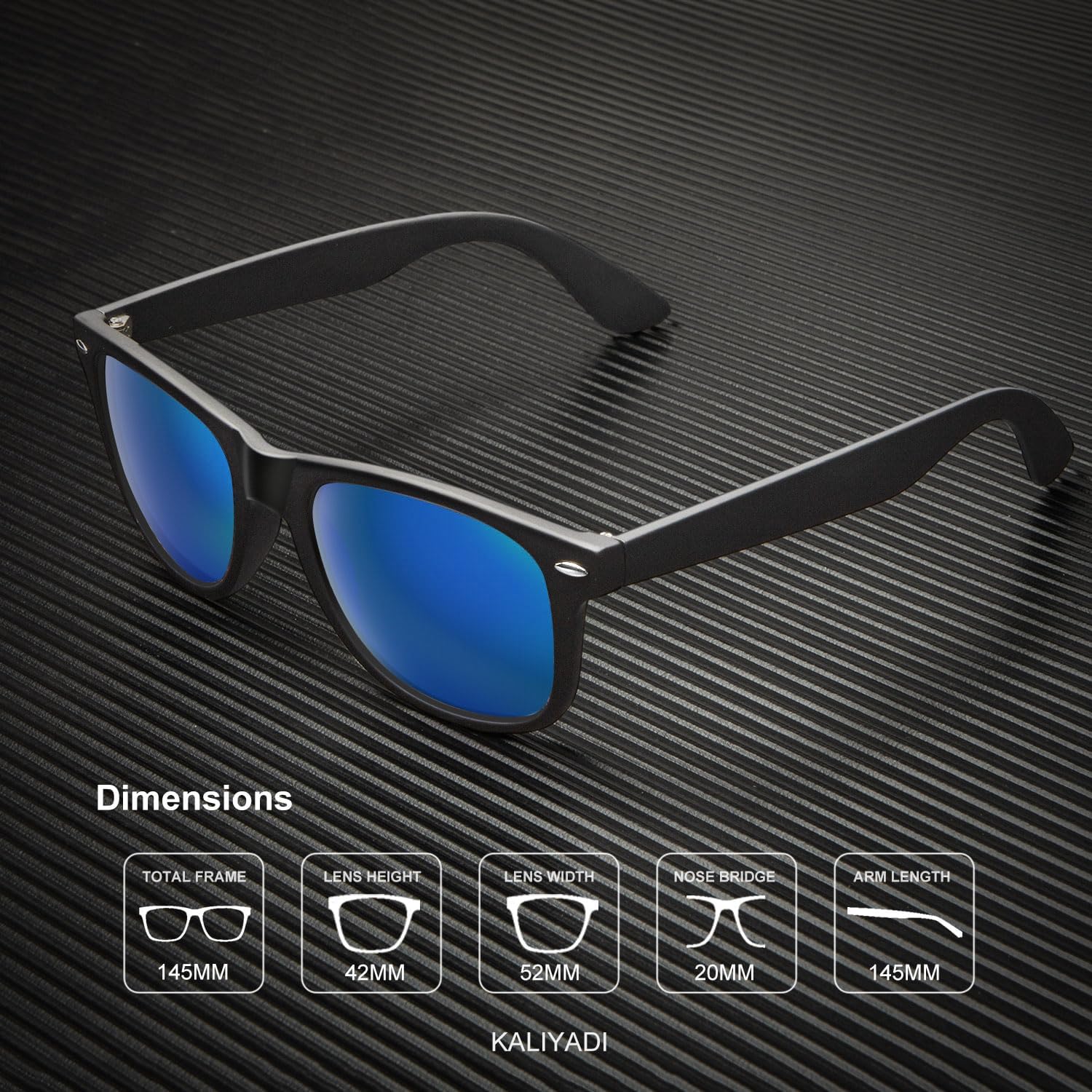 Kaliyadi Polarized Sunglasses For Men And Women Matte Finish Sun Glasses Color Mirror Lens Uv Blocking Pack)