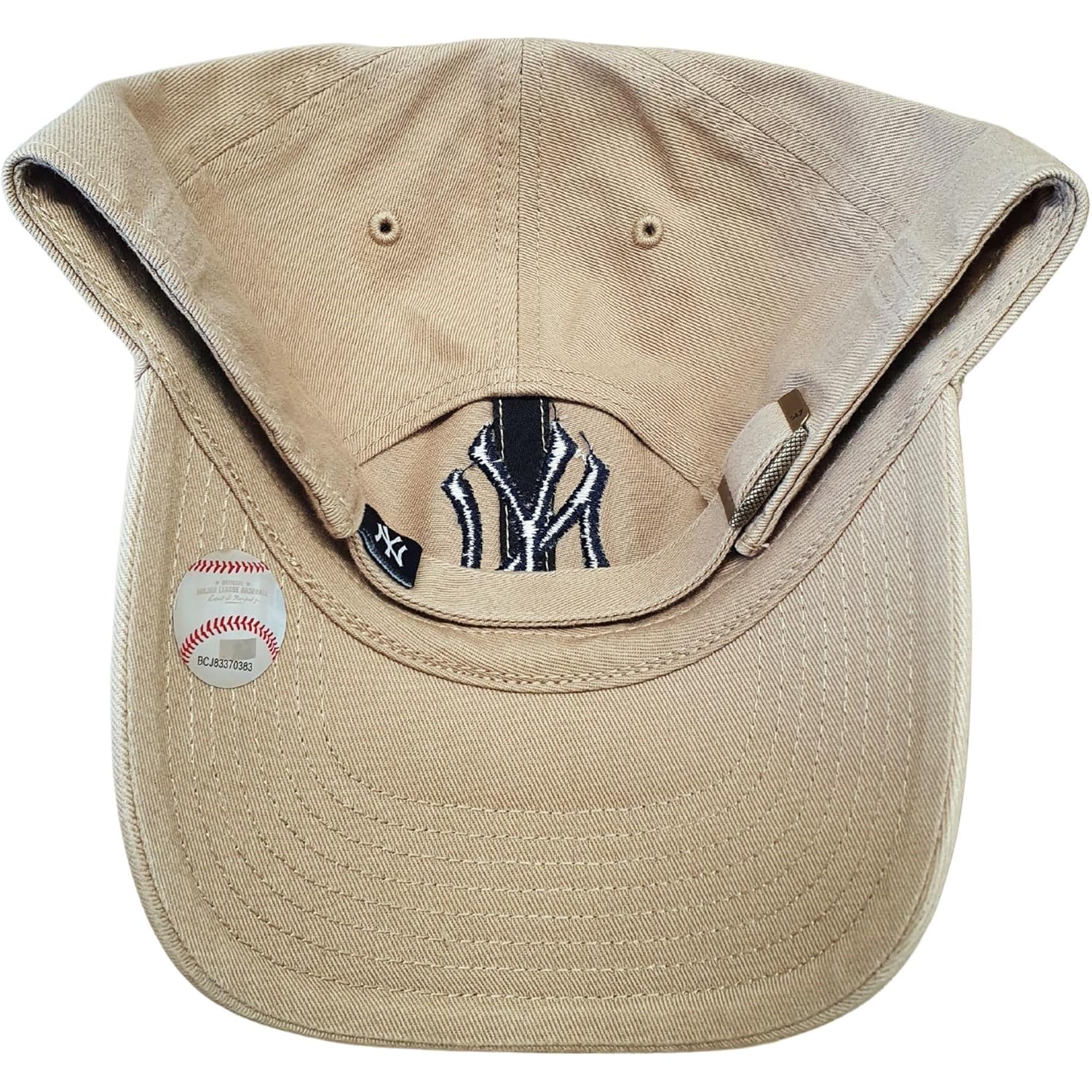 47 Brand MLB Khaki Primary Logo Clean Up Adjustable Strap Baseball Dad Hat Cap, Adult One Size Fits All
